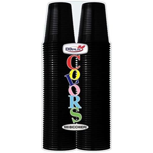 Dopla Bicchieri Riutilizzabili Neri 200cc 100pz
