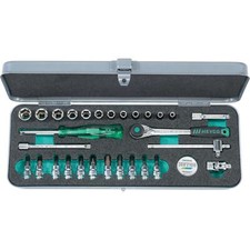 Heyco 00029301083 Socket Set 14 Inch Drive 29 Pieces Chromium Plated Heyco 00029301083 Socket Set 14 Inch Drive 29 Pieces Chromium Plated