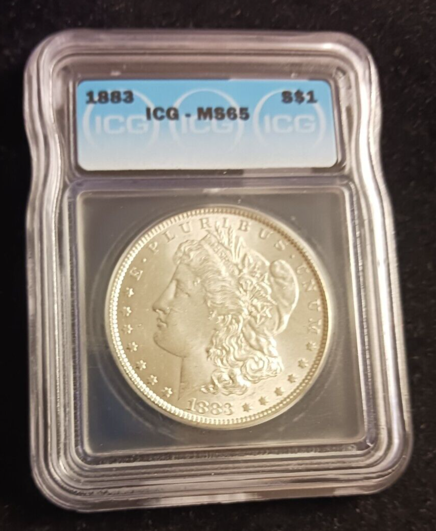 1883 ICG MS65 Morgan Silver Dollar Coin | eBay