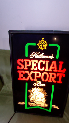 Vintage Beer Sign Heileman's Special Export Sailing Ship Lighted