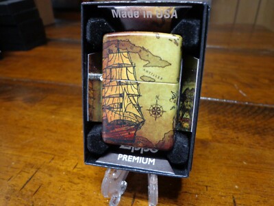 540 DESIGN PIRATE TALL SHIP DESIGN ZIPPO LIGHTER MINT IN BOX 2020