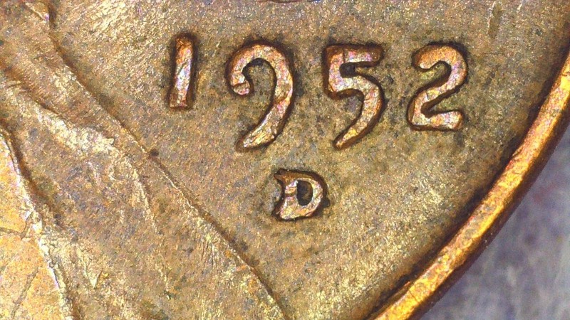 1952 D Lincoln Wheat Cent with a D/D Mint Mark (A400)