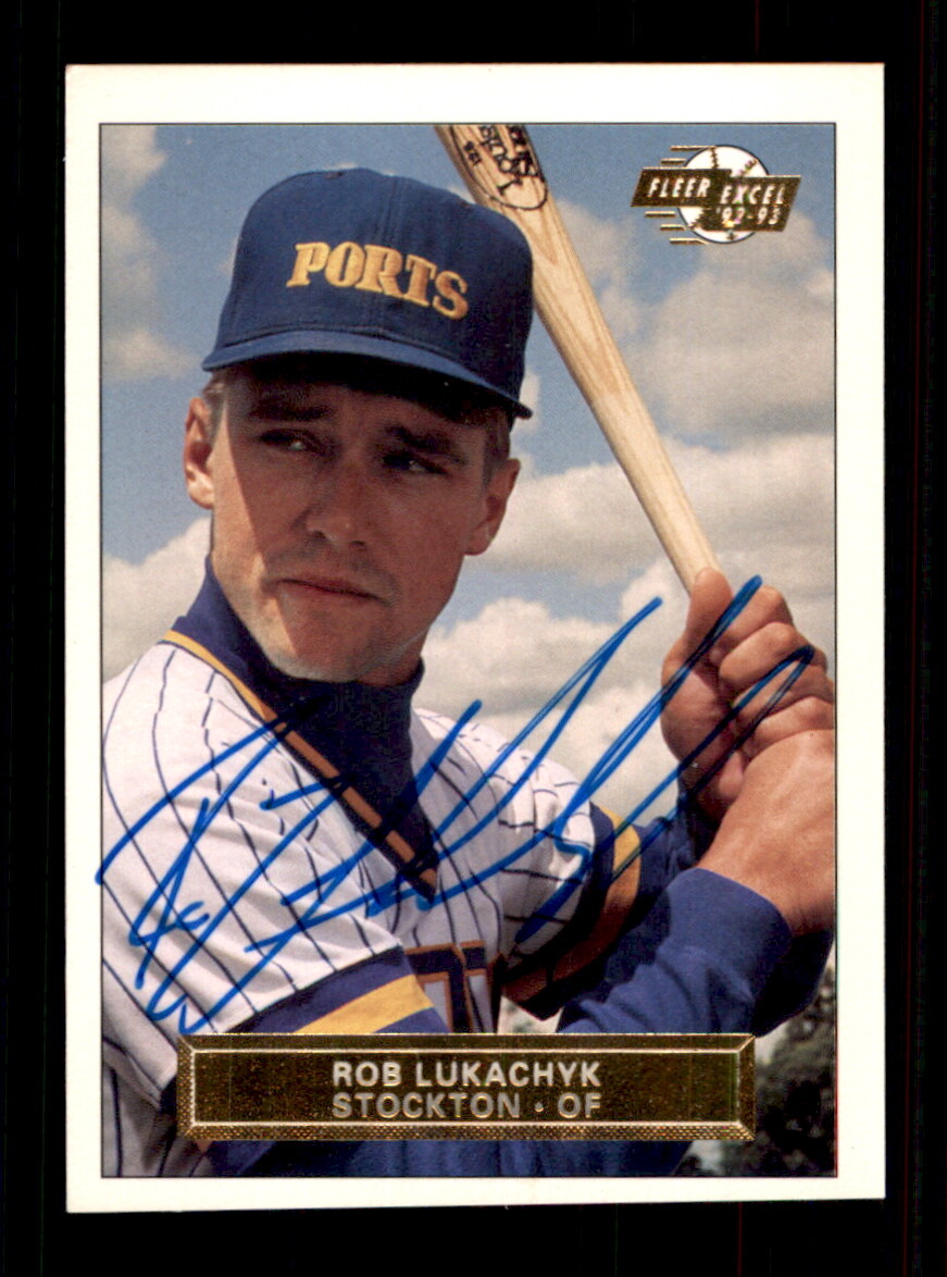 1992-93 Fleer Excel #191 Rob Lukachyk - On Card Autograph