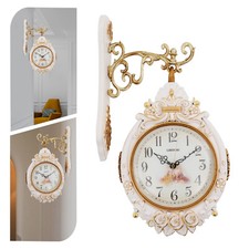 Large Hanging Wall Clock Vintage Style Double...