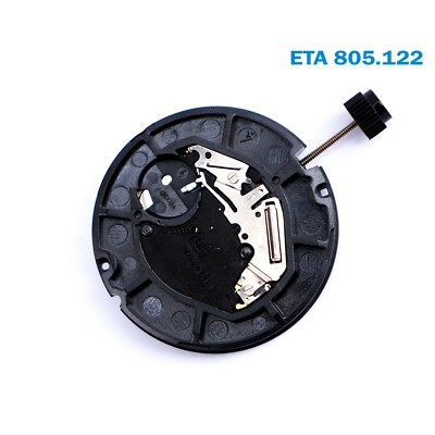 ETA SWISS MOVEMENT 805.122, WHITE DATE & DAY DISK AT 3, 3 Hands.