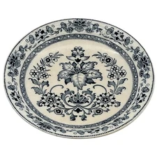 WEDGEWOOD Mandarin Pedestal Cake Plate or Compote Blue Transferware Ironstone