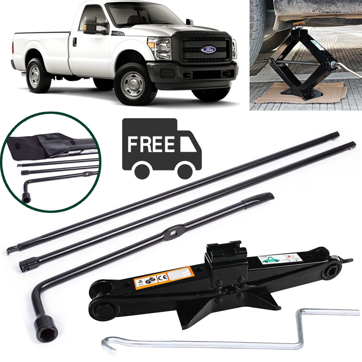 Scissor jack for pickup truck top