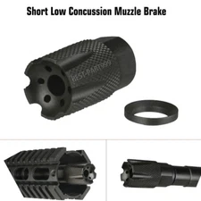 Compact Low Concussion 1/2x28 Muzzle Brake Compensator .223/5.56/.22 /w washer