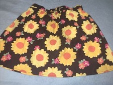 Gymboree girls sunflower print skort size7 LN