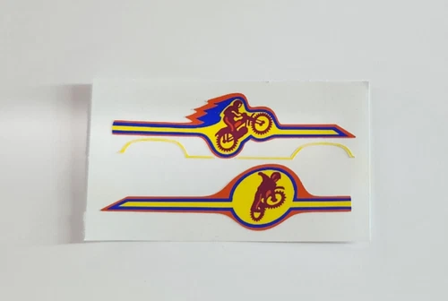 Hot Wheels Redline SUPER VAN MX Motocross Flying Colors DIE CUT Stickers