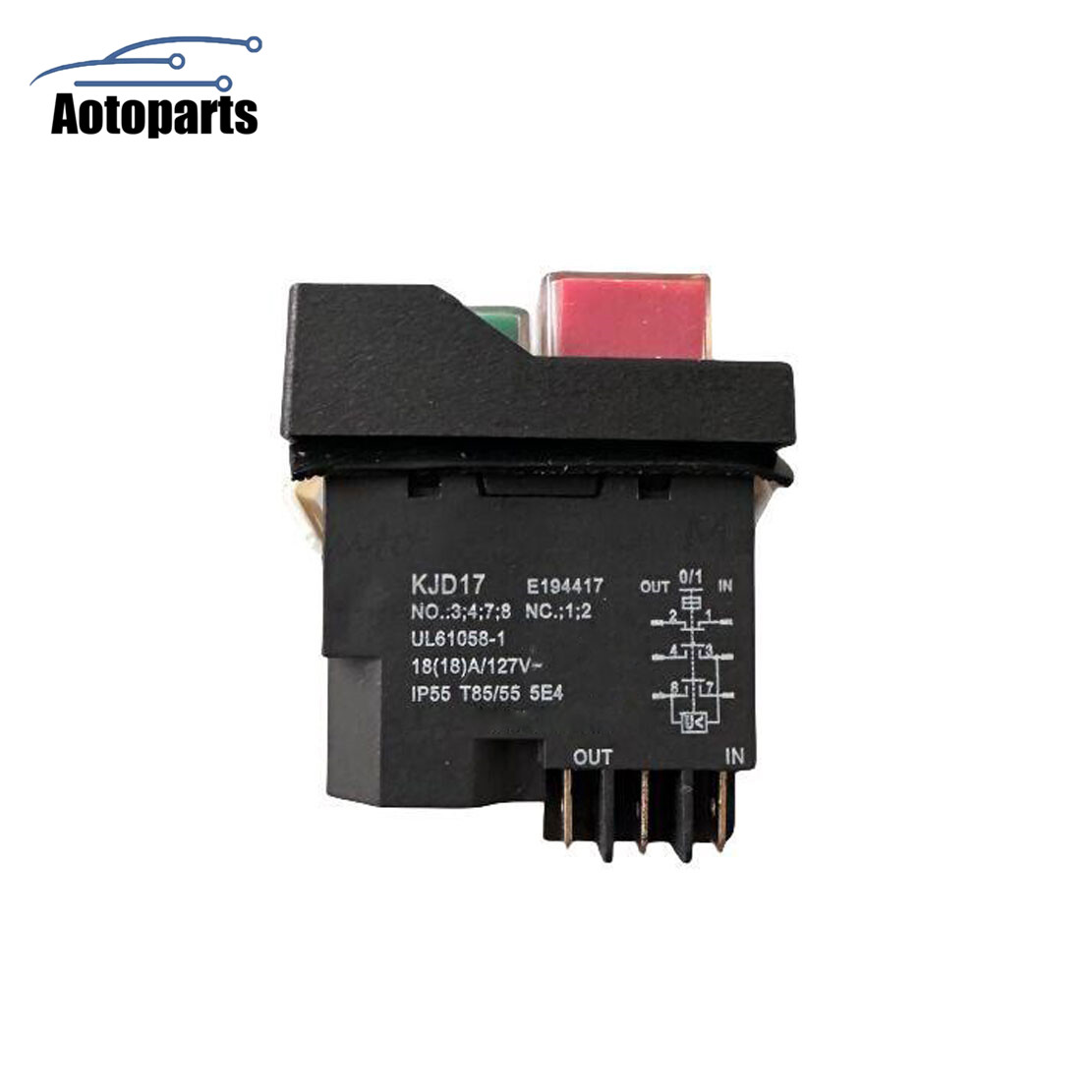 Pulsante Elettromagnetico Impermeabile DZ04 DKLD 250V 5E4 IP55 4 Pin - Nuovo