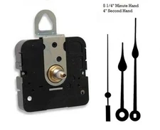 Clock Movement Quartz Takane With 5 1/4" hands, for Dials up to 3/8" Thick