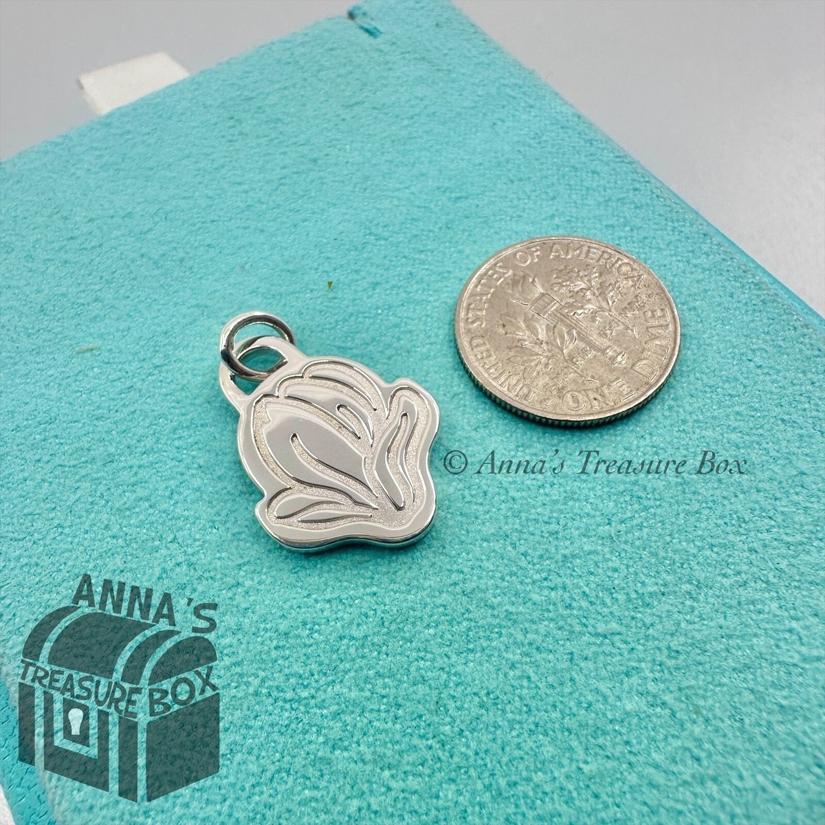 Tiffany & Co. 925 Silver Go Women Marathon 2019 Tulip Flower Charm