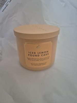 Bath & Body Works Iced Lemon Pound Cake 3 Docht Kerze Brandneu