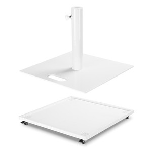 Aplus Patio Umbrella Base with Wheels Square Market Stand 220Lbs Outdoor Deck