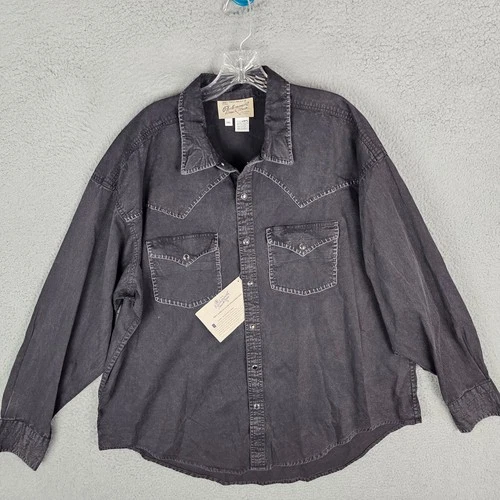 Rockmount Ranch Wear Western Shirt Mens 2XL Pockets Collared Snap 6804