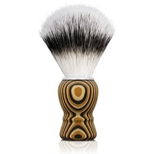 Hand Crafted Shaving Brush for Vegans, Synthetic Hair Bristle for Wet Shave, ...