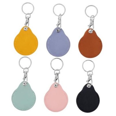 6 Pcs Leather Proximity ID Card Keychain Protector RFID Key Fob Holder