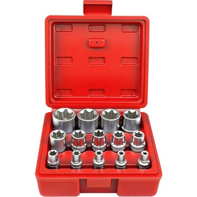 14-tlg Torx Steckschlüssel Set 1 4 3 8 1 2 Rohrschlüssel Nuss E4 E24