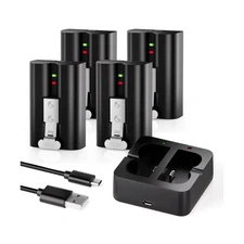 4-Pack Replacement Battery for Ring Doorbell - 6040mAh Rechargeable Camera Ba...