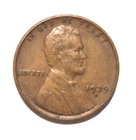 1939 D  Lincoln Wheat Cent, Penny Very Fine Condition
