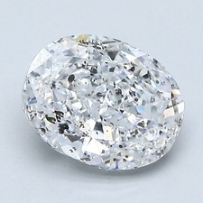 1.50 CT Certified GIA Oval Cut Natural Mined Diamond Loose D color I1 clarity 3459.20 per carat