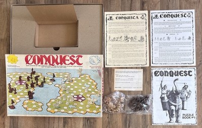 1972/1975 Conquest Boardgame Donald Benge Strategy Clean Book No Board Incomplet