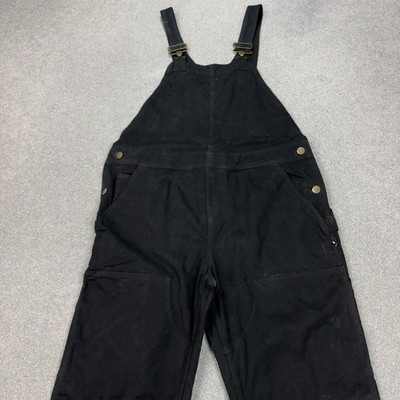 Carhartt Latzhose Damen 34x32 schwarz Overall Double Knee Duck Canvas Bib Lady