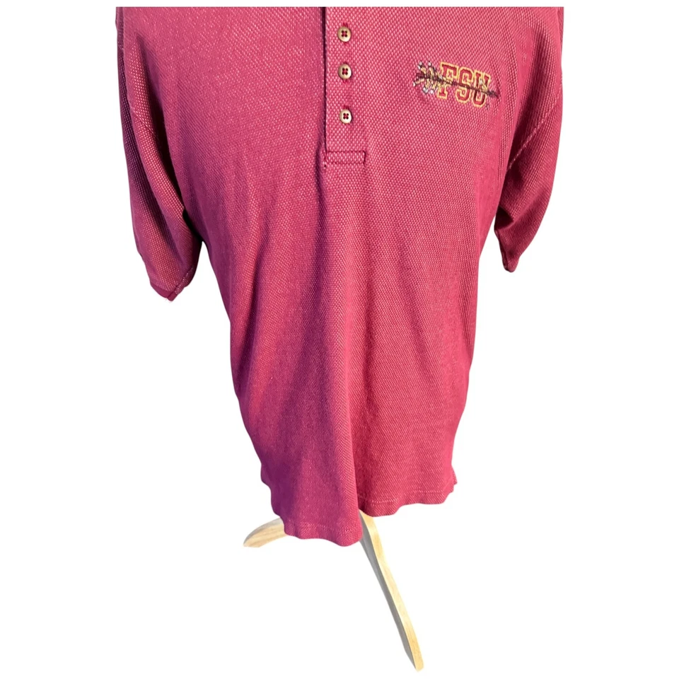 Camisa Polo Vintage Florida State University Seminoles FSU Para Hombre Talla Grande L Roja Foto 4 de 4