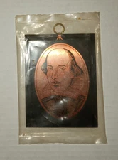 WILLIAM SHAKESPEARE Copper Etching Pilgrim Crafts Great Britain ANTIQUE