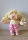 Cabbage Patch Kids DOLL Blonde hair- blue eyes- Floral Top And Pink Bottom