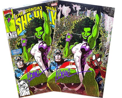 Sensational She Hulk #1 (SET) Trade & Virgin Signed by Kaare Andrews
