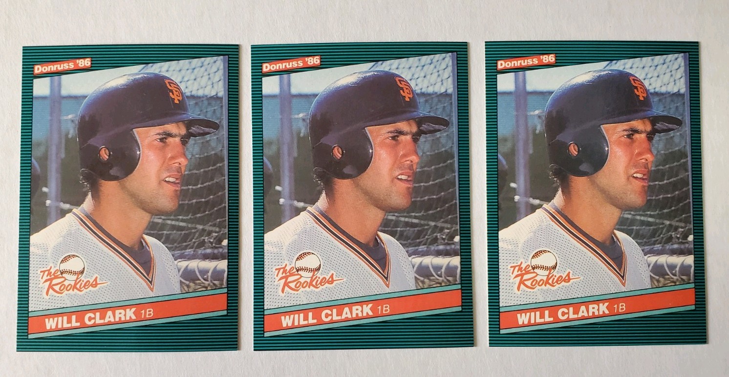 1986 Donruss The Rookies - Will Clark #32 (RC) - NM-MT 3 Three