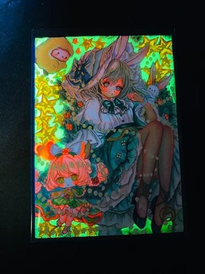 Qieman Studio Cute Bunny Girl 1/1 Lighting Effect Origin Sketch Card by Mojiezuo