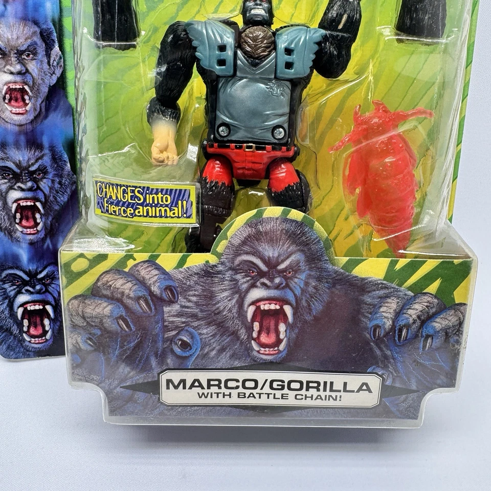 Figura de acción Transformers Animorphs Marco Gorilla vintage de lujo 1998 nueva Foto 4 de 4