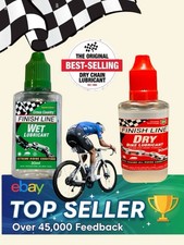 Finish Line DRY Teflon Bike Cycle Chain Lube Wet & Dry  Various 2 X 30ml Bottles
