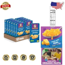 Annie's Organic Mac & Cheese Classic Cheddar 12pk 6oz Real Cheese Dinner Snack
