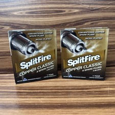 2 Boxes Splitfire Cc006e Copper Classic 8 Plugs Replaces Autolite 65 Gm Nos
