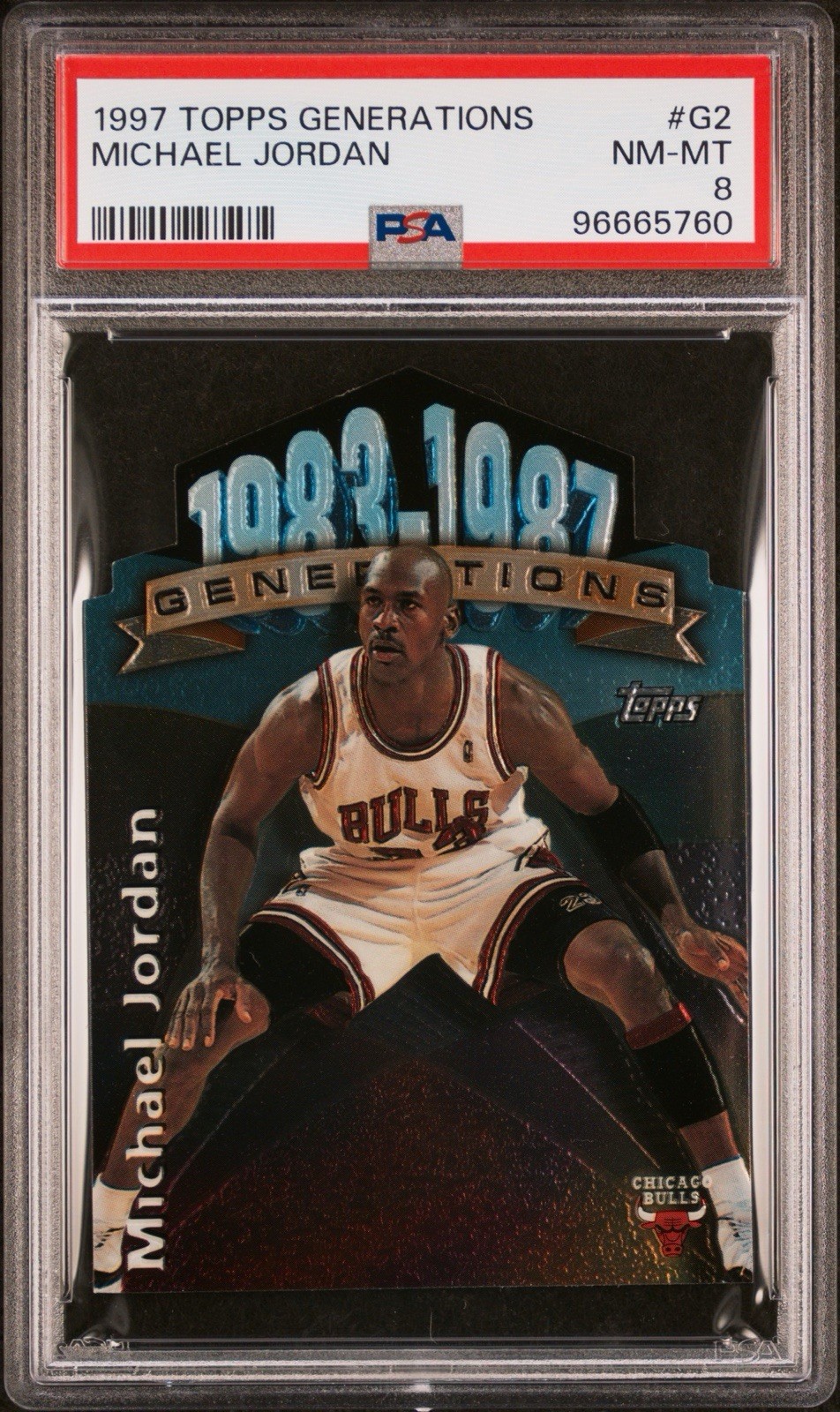 1997 Topps Generations Michael Jordan Die Cut PSA 8 #G2
