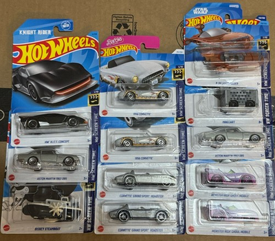 #ad Hot Wheels HW Screen Time Lot Of 12 New Pictured Are 2 With Crease On Card $20.00