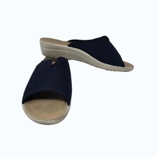 Fly Flot Sandals Shoes Womens Size 9.5 EU 40 Blue Mesh Slide Comfort Wedge Italy