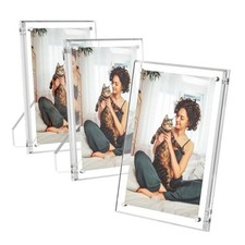 8.5x11 Acrylic Picture Frames 3 Pack, Clear Picture Frames with 8.5 x 11