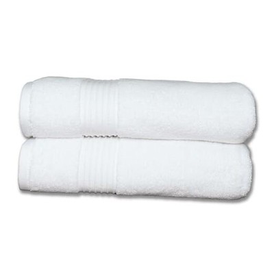 Milara Turkish Super-Plush Bath Towels Set Bath Towel (2 Pcs) - 54'' x 27'' White