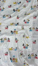 Vintage 1984 Dundee Disney 2 Fitted Crib Sheet Baby Mickey Mouse Friends USA