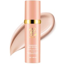Color Changing Foundation 4-in-1 SPF 50 Liquid Makeup, Lightweight Concealer, W