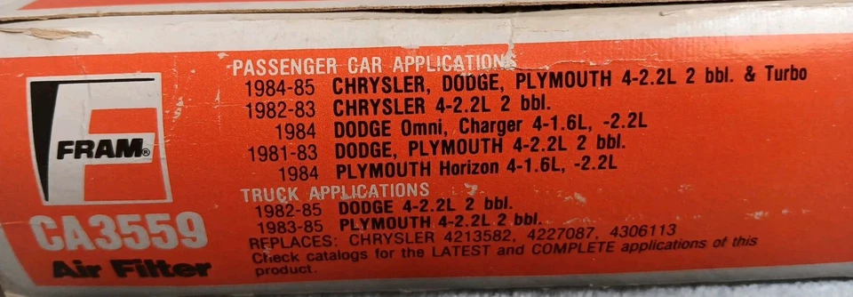 CA3559 Fram Automotive Air Filter Auto READ - Image 3 of 4