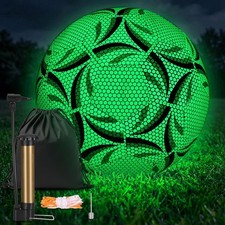 Leuchtender Fu&szlig;ball, Fu&szlig;ball Leuchten im Dunkeln Gr&ouml;&szlig;e 5, Reflektierender