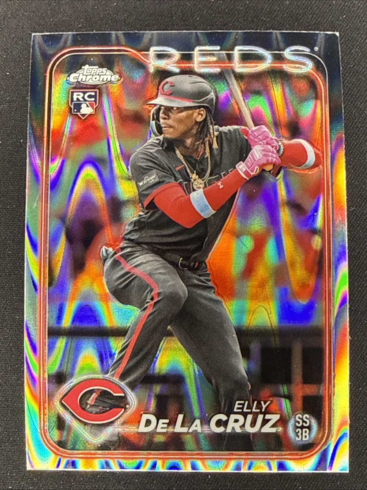 2024 Topps Chrome - Elly De La Cruz #44 RayWave Refractor (RC)