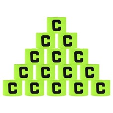 15Pcs Captain Armbands, Adjustable Arm Band, Fluorescent Green