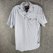 Howler Brothers Ranchero Polo Mens Shirt Pearl Snap Bros Gray Western Medium